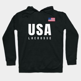 Lacrosse Player USA American Flag Hoodie